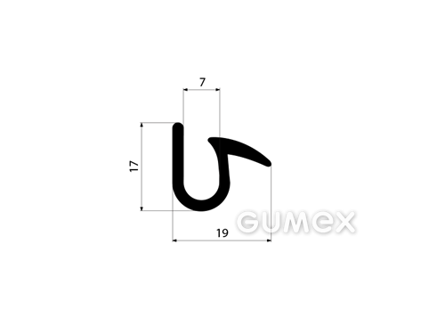 GUMOVÉ PROFILY TVARU "U" - EPDM